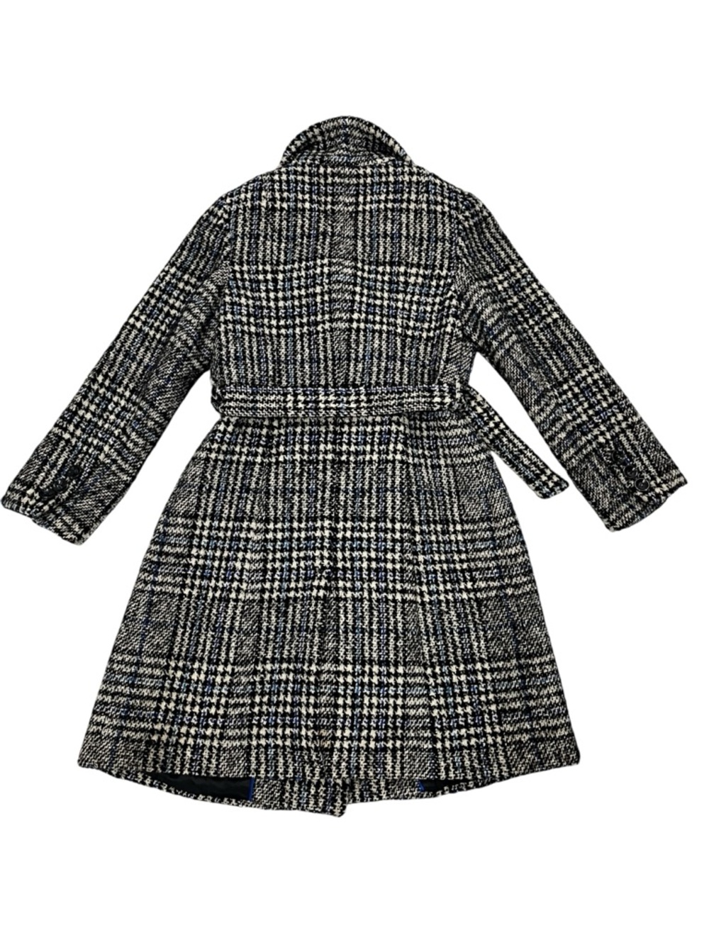 ELLEN TRACY COLLECTION Women’s Tweed Coat Boucle Wool Alpaca Belted Blue 12 - Picture 6 of 7